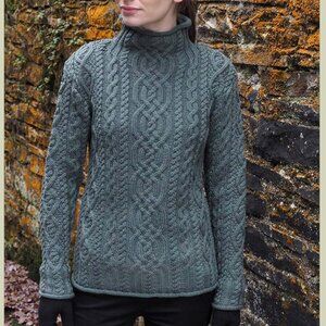 Super Soft Aran Roll Neck Sweater
